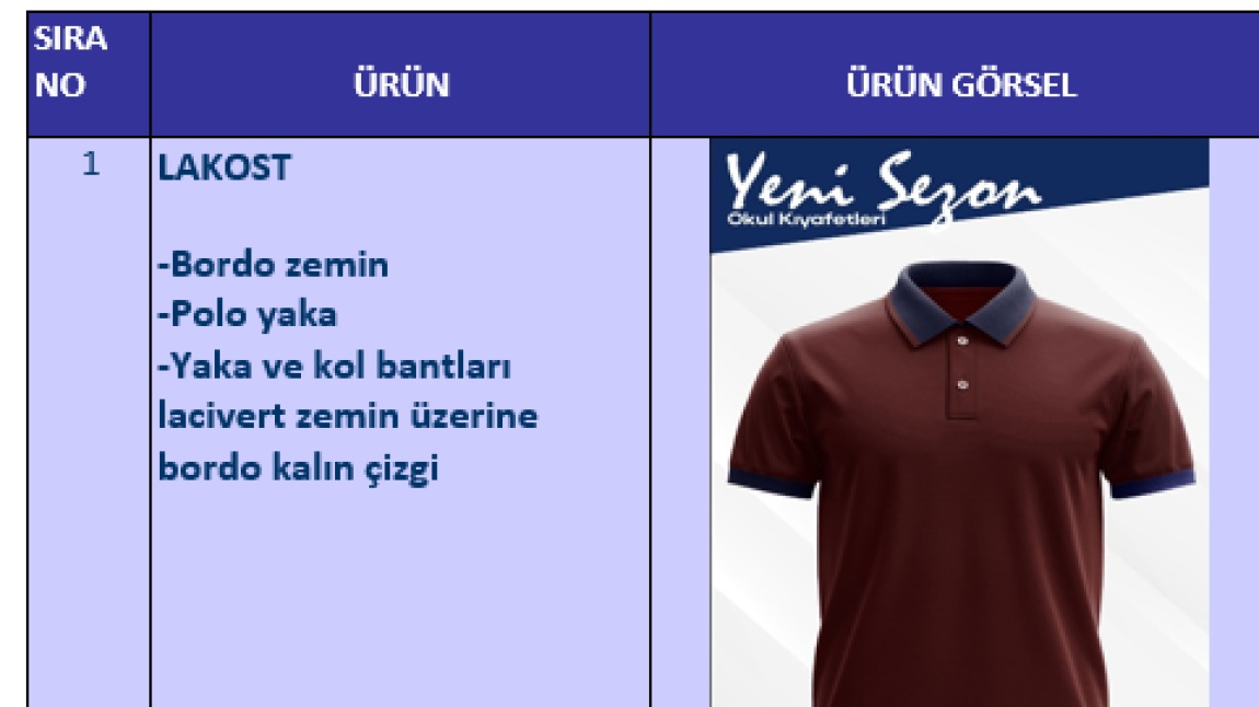 Okululmuzun resmi kıyafetleri belirlendi.
