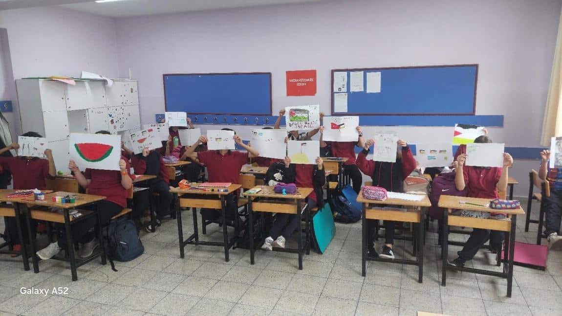 Filistin için resim etkinliğimiz.